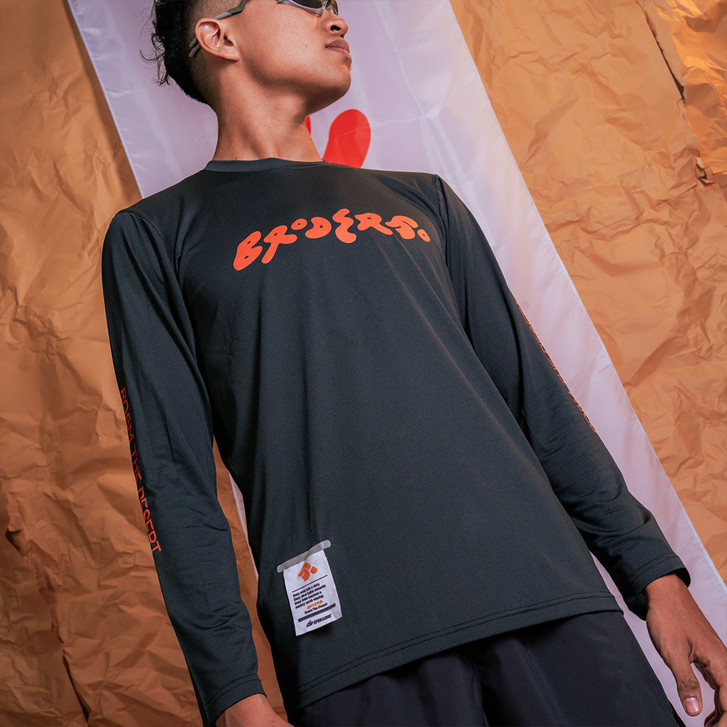 BRODER_50 x Epixlore | Long Sleeve Running Jersey - AURAQ
