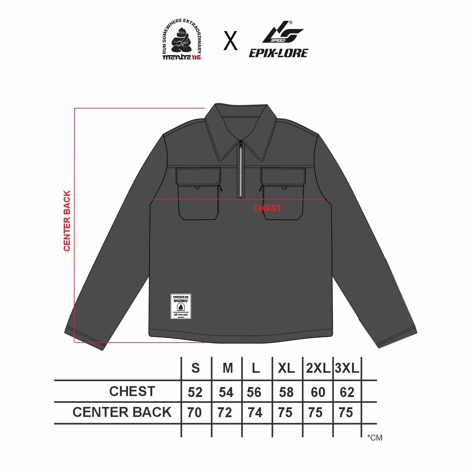 Mantra116 x Epixlore | Watu Ondo - Half Zip Shirt